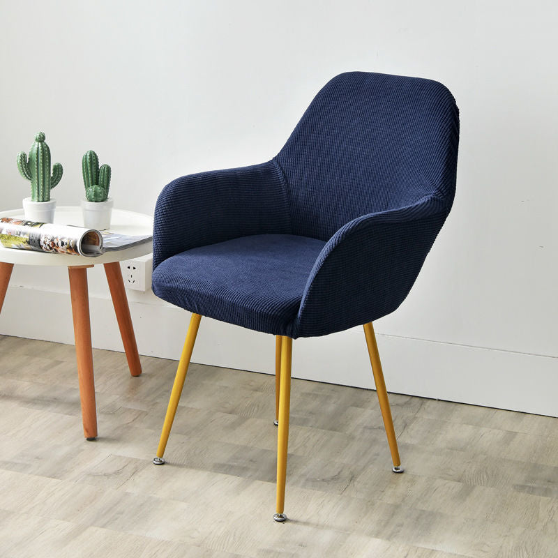 Conference Chair Cover Stretchy Spandex ELOISE Dark Blue