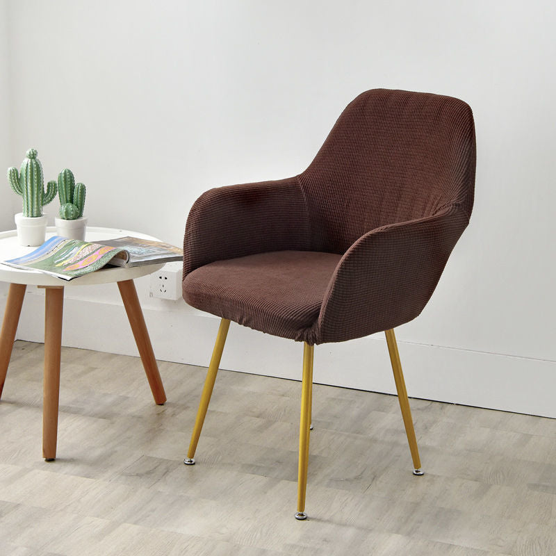 Conference Chair Cover Stretchy Spandex ELOISE Dark brown