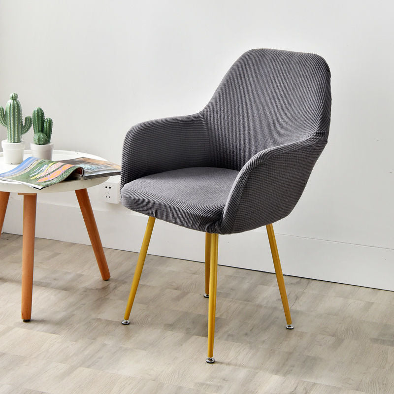 Conference Chair Cover Stretchy Spandex ELOISE Dark Grey