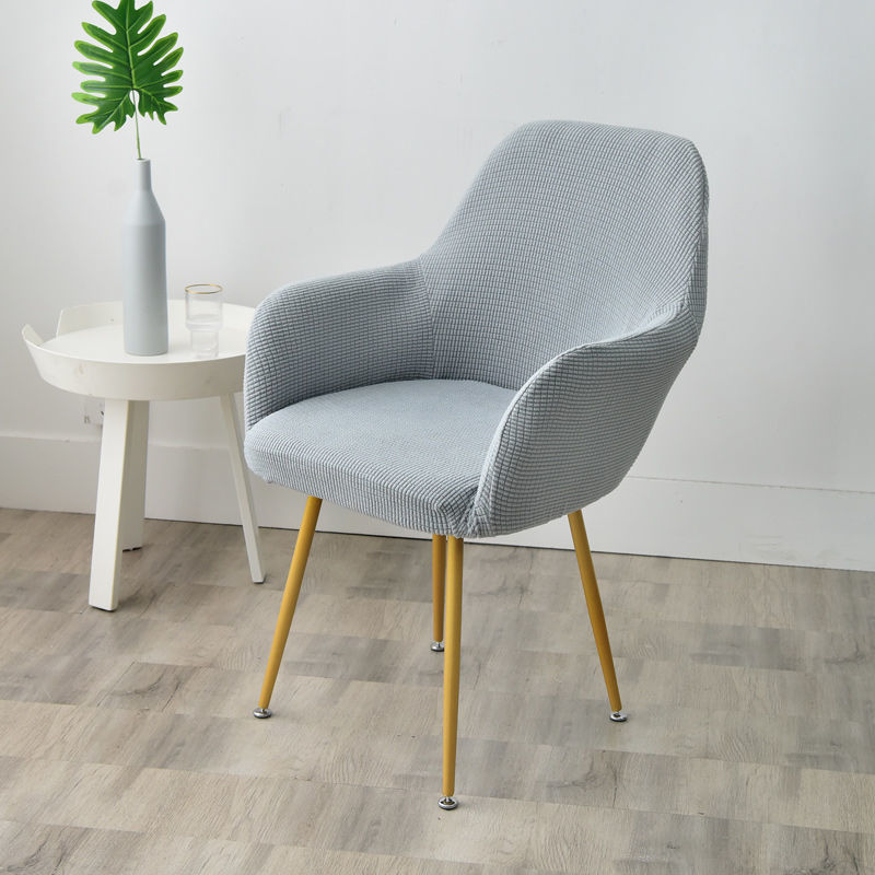 Conference Chair Cover Stretchy Spandex ELOISE Light Grey