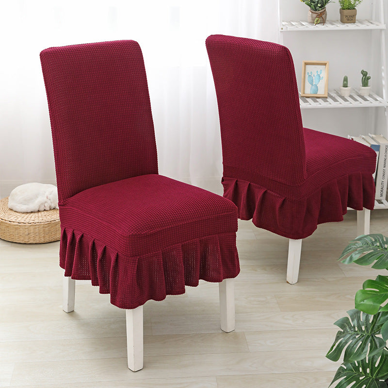 Conference Room Chair Cover Stretch Fleece LUCIE Red