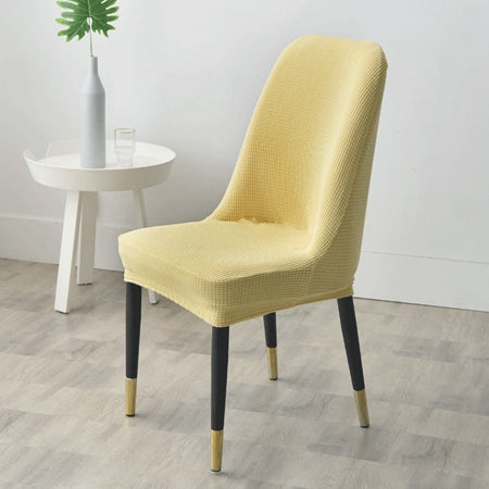 Conference Room Chair Cover Stretchable Polyester LUMIERA Yellow