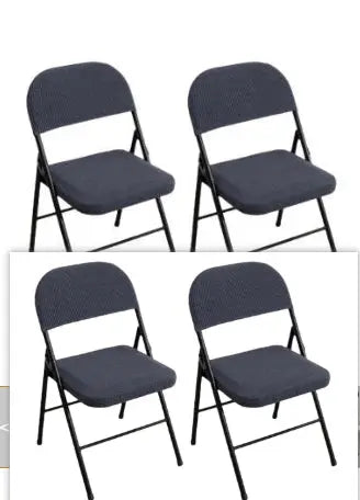Conference Room Chair Covers Polyester Modern Elanique Metallic Gray-Conventional-4PCS
