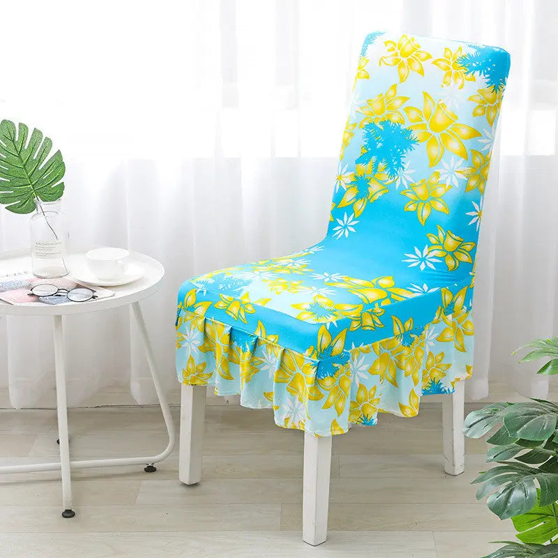 Conference Room Chair Covers Stretchable Floral LUCINE Morning glory