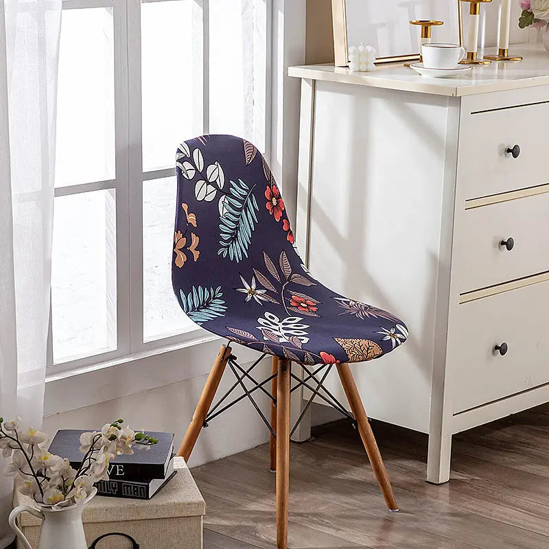 Conference Room Chair Covers Stretchable Noirelle Flower Content-Average Size Universal