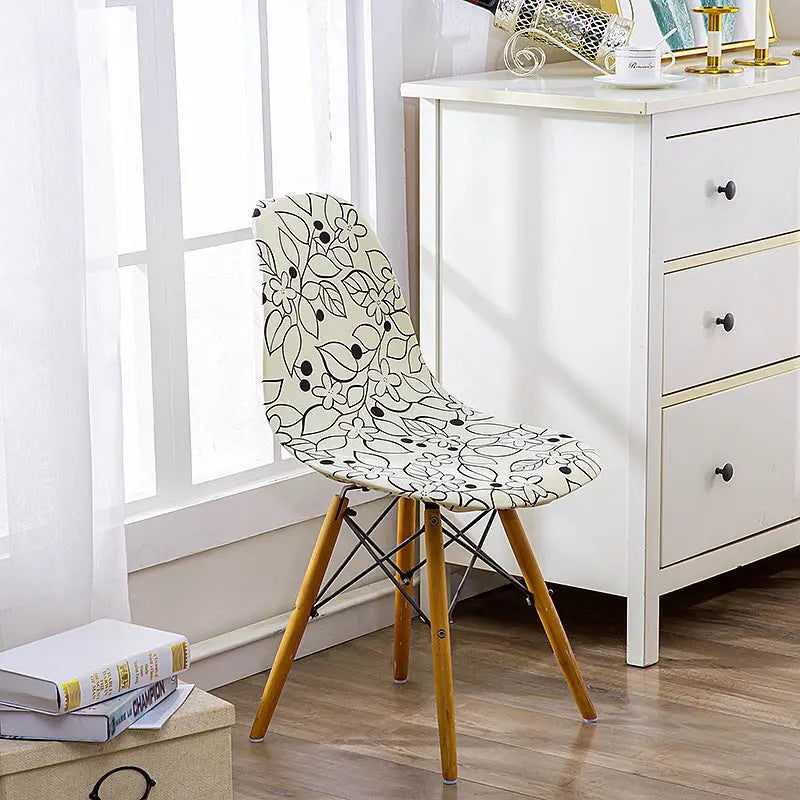 Conference Room Chair Covers Stretchable Noirelle Leisurely Blooming-Average Size Universal