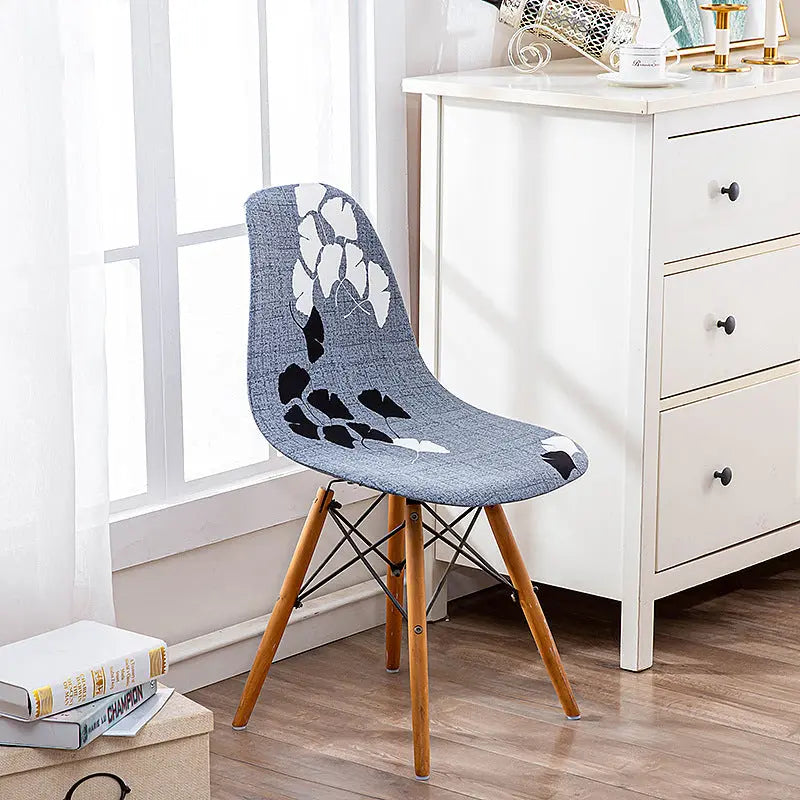 Conference Room Chair Covers Stretchable Noirelle Maple Leaf Gray-Average Size Universal