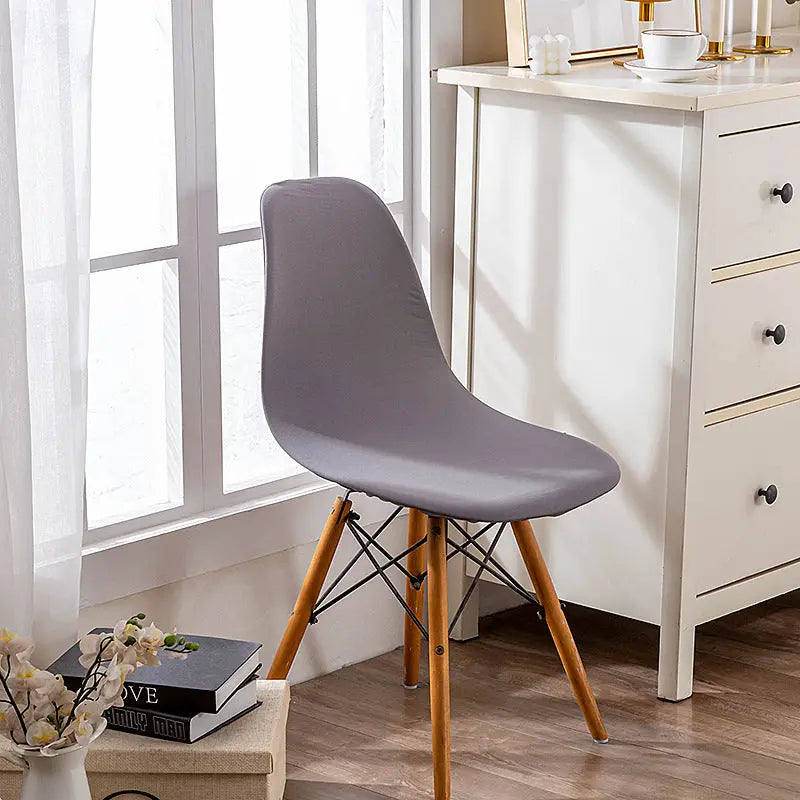 Conference Room Chair Covers Stretchable Noirelle Milk Silk Gray-Average Size Universal