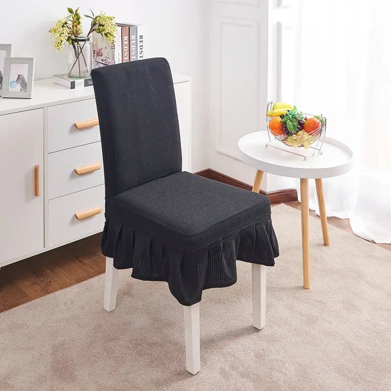Conference Room Chair Covers Stretchable Quiltaire Black