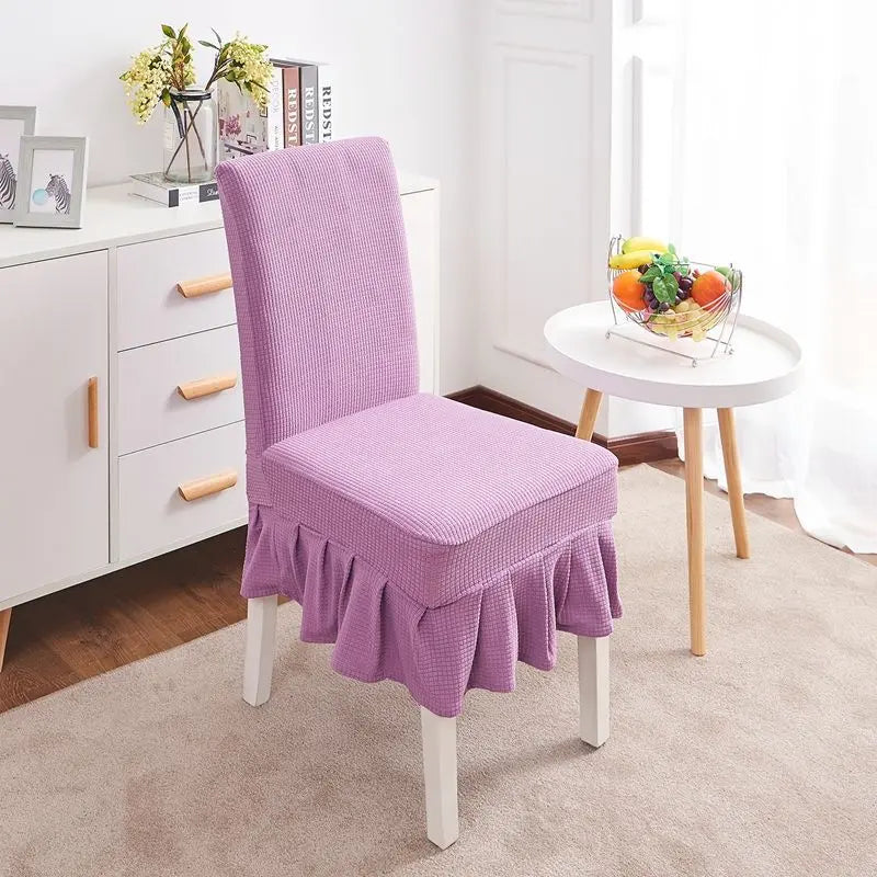 Conference Room Chair Covers Stretchable Quiltaire Light purple