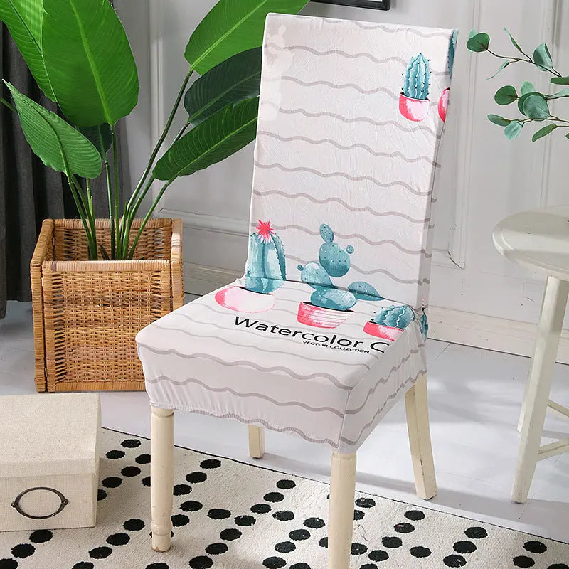 Conference Room Chair Covers Stretchable Vellune Cactus Potted New-Free Size