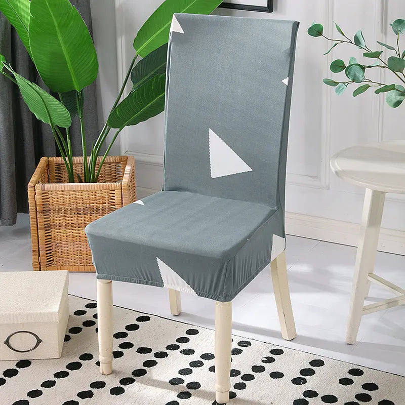 Conference Room Chair Covers Stretchable Vellune Gray Triangle New-Free Size