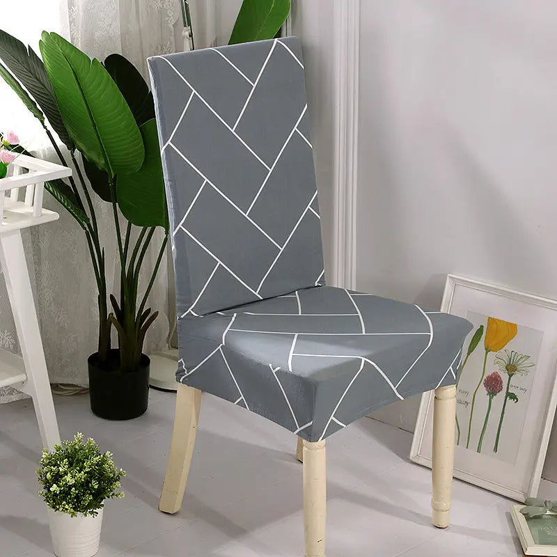 Conference Room Chair Covers Stretchable Vellune Light Gray Line-Free Size