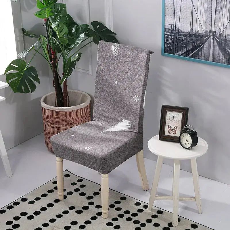 Conference Room Chair Covers Stretchable Vellune Snow Gray Feather-Free Size