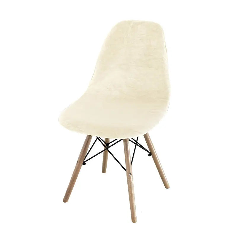 Conference Room Chair Covers Velvet Shell Élanis Beige-Eames Chair Cover