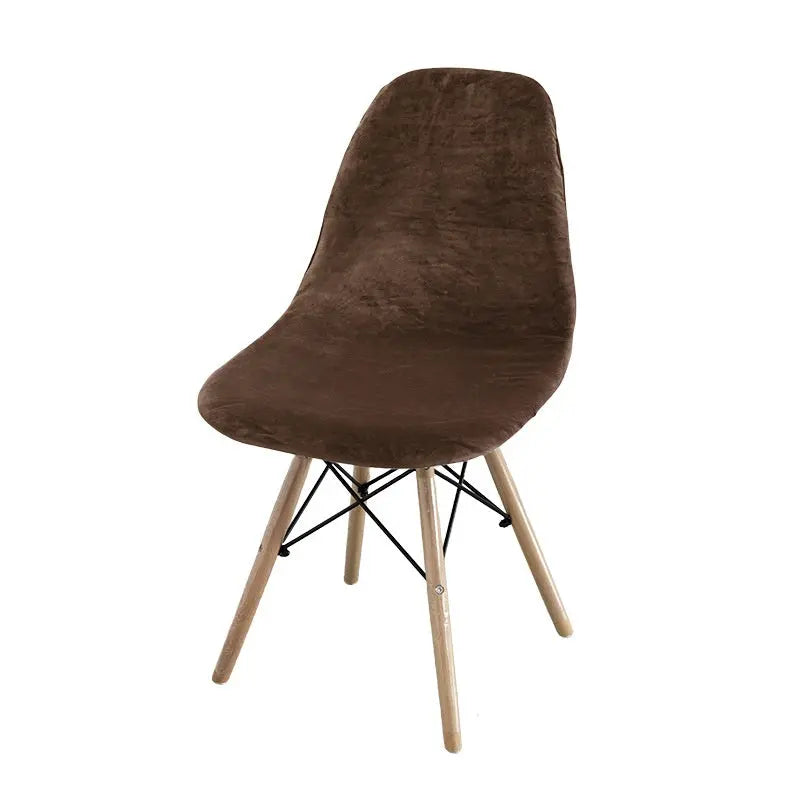 Conference Room Chair Covers Velvet Shell Élanis Coffee-Eames Chair Cover