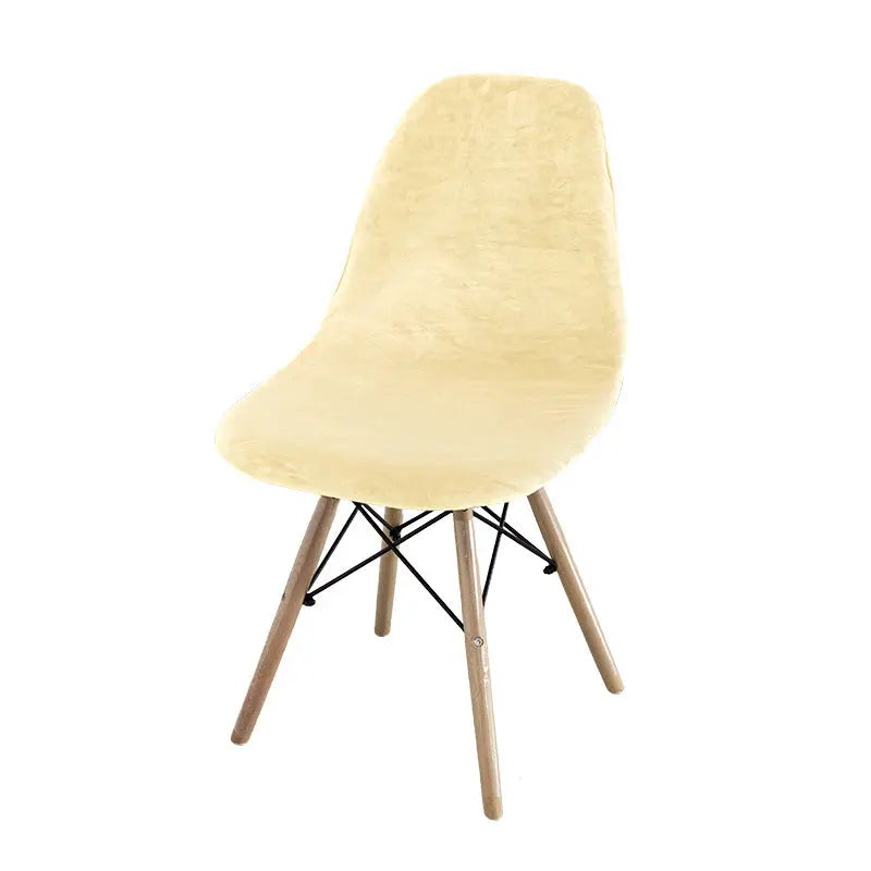 Conference Room Chair Covers Velvet Shell Élanis Dark Beige-Eames Chair Cover