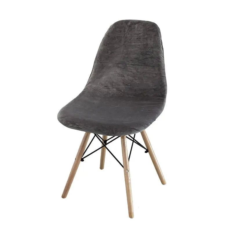 Conference Room Chair Covers Velvet Shell Élanis Dark Gray-Eames Chair Cover