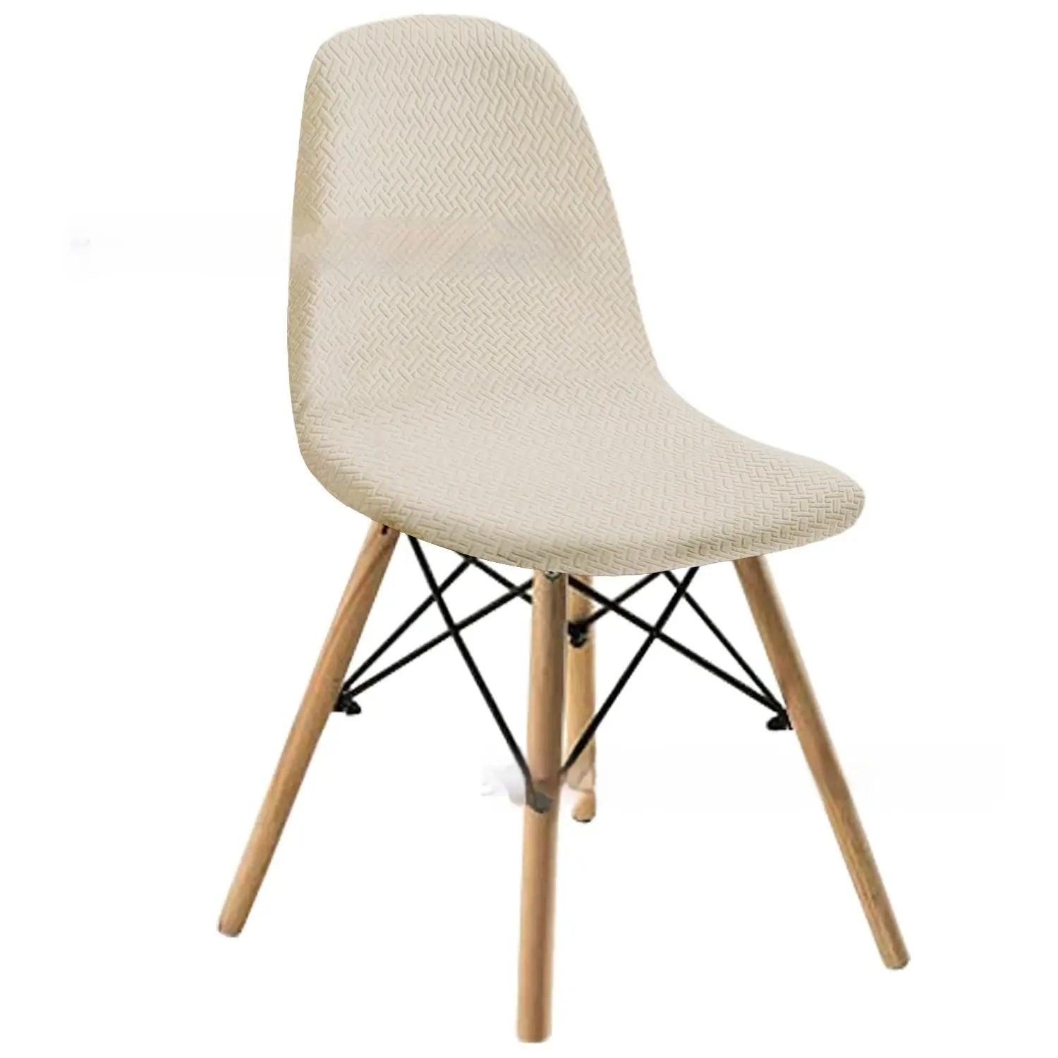 Conference Room Chair Covers Waterproof Jacquard LUMINE Beige-One Size