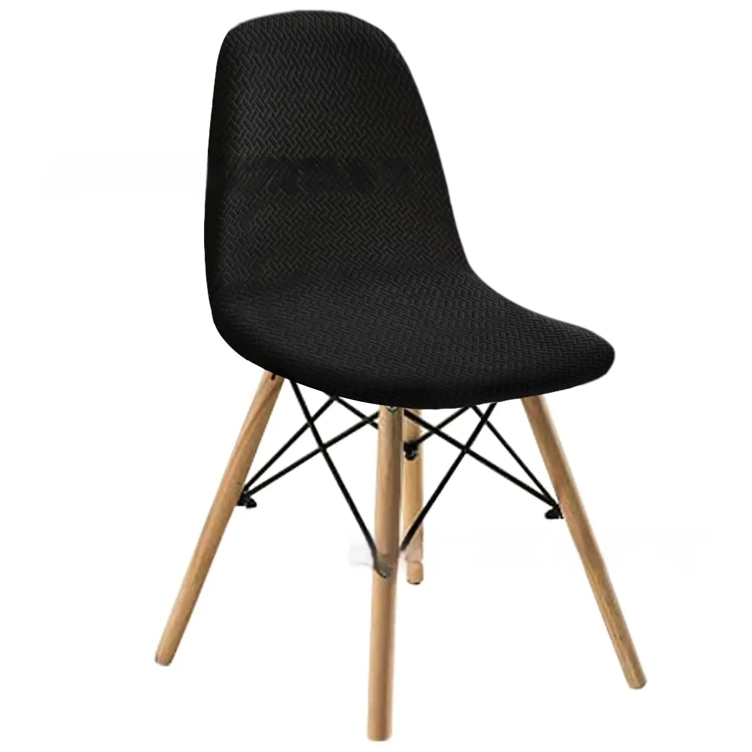 Conference Room Chair Covers Waterproof Jacquard LUMINE Black-One Size