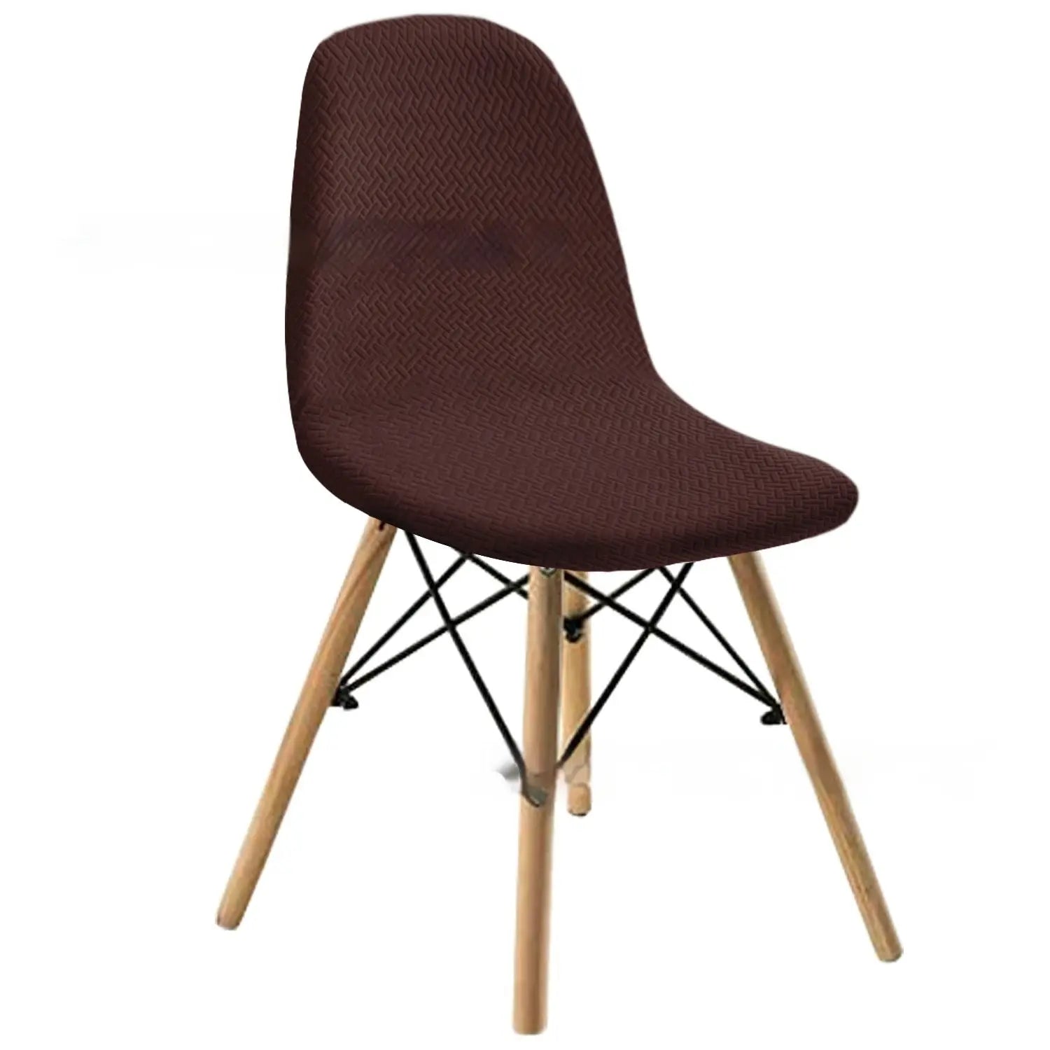Conference Room Chair Covers Waterproof Jacquard LUMINE Brown-One Size