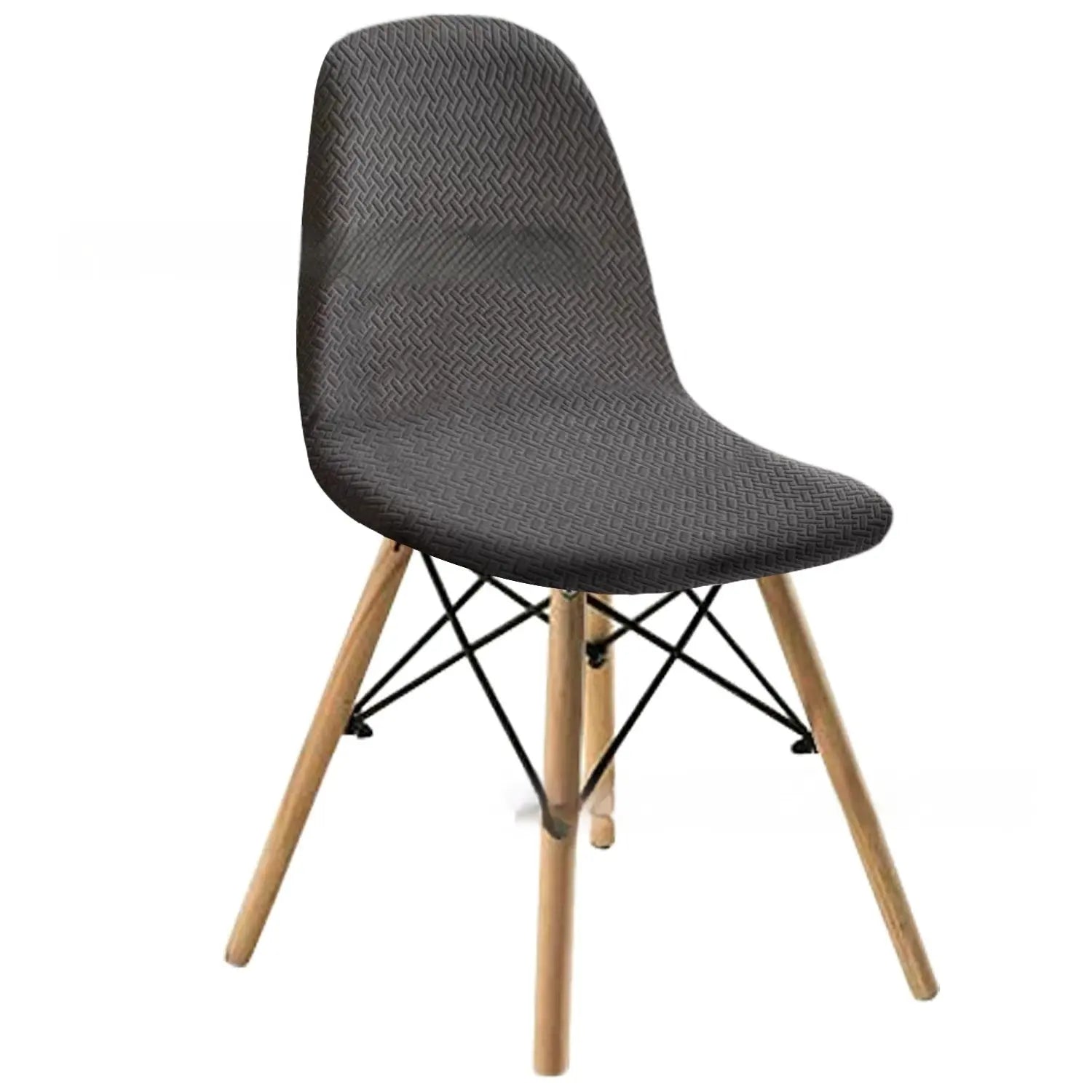Conference Room Chair Covers Waterproof Jacquard LUMINE Dark Gray-One Size