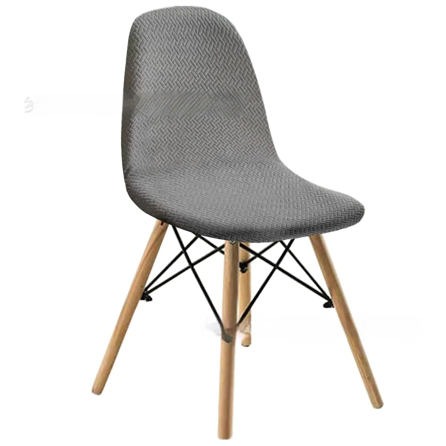 Conference Room Chair Covers Waterproof Jacquard LUMINE Light Gray-One Size