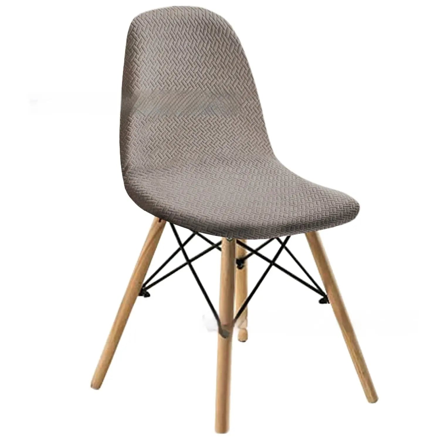 Conference Room Chair Covers Waterproof Jacquard LUMINE Taupe-One Size