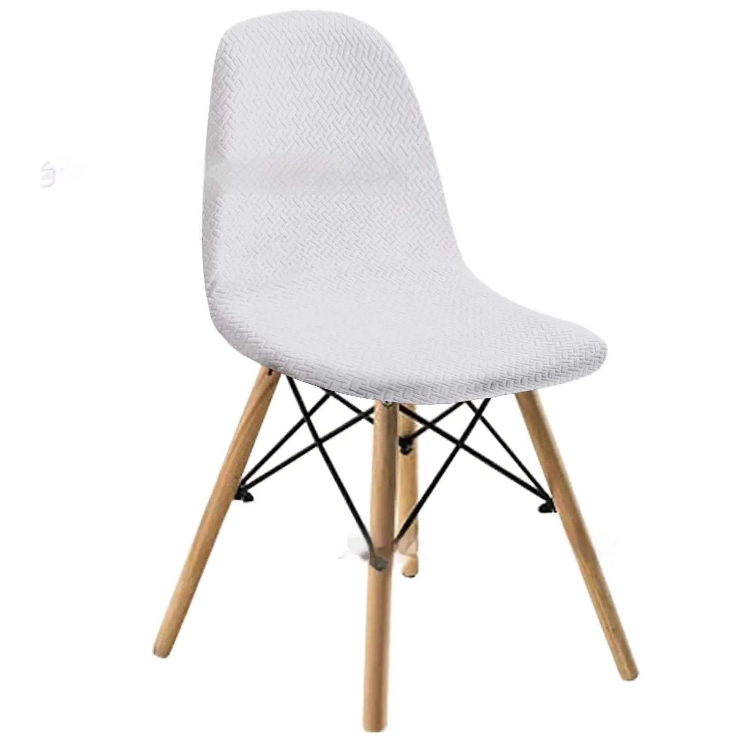 Conference Room Chair Covers Waterproof Jacquard LUMINE White-One Size