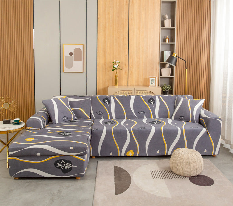 Corner Sofa Cover Modern Washable LUMIÈRE Wutong Rain Falls-145x180cm