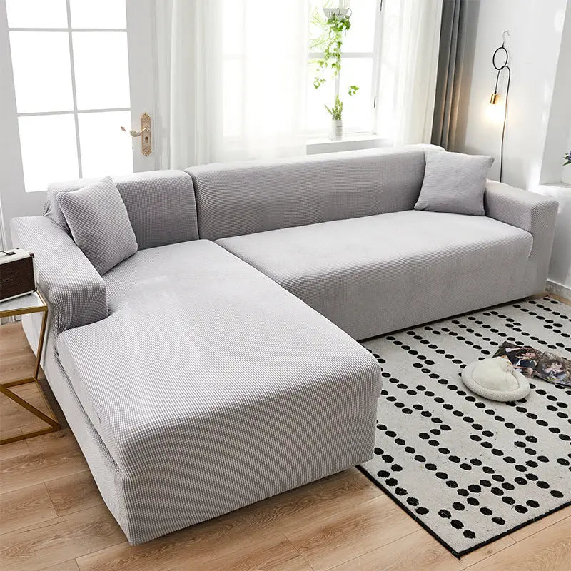 Corner Sofa Cover Stretch Minimalist ELIORA Lanluo Gray-S Code