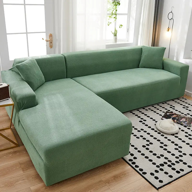 Corner Sofa Cover Stretch Minimalist ELIORA Pine And Cypress Green-XL Code