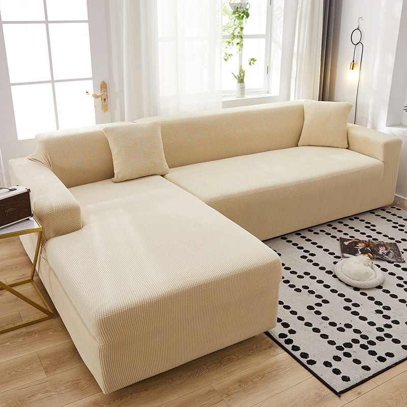 Corner Sofa Cover Stretch Minimalist LUMIÈRE Mustard Yellow-L Code