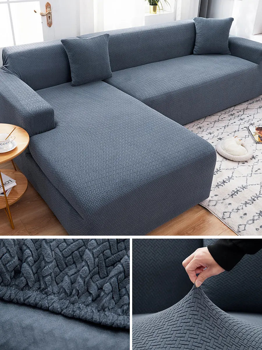 Corner Sofa Cover Stretchable AURELIA Style D-In