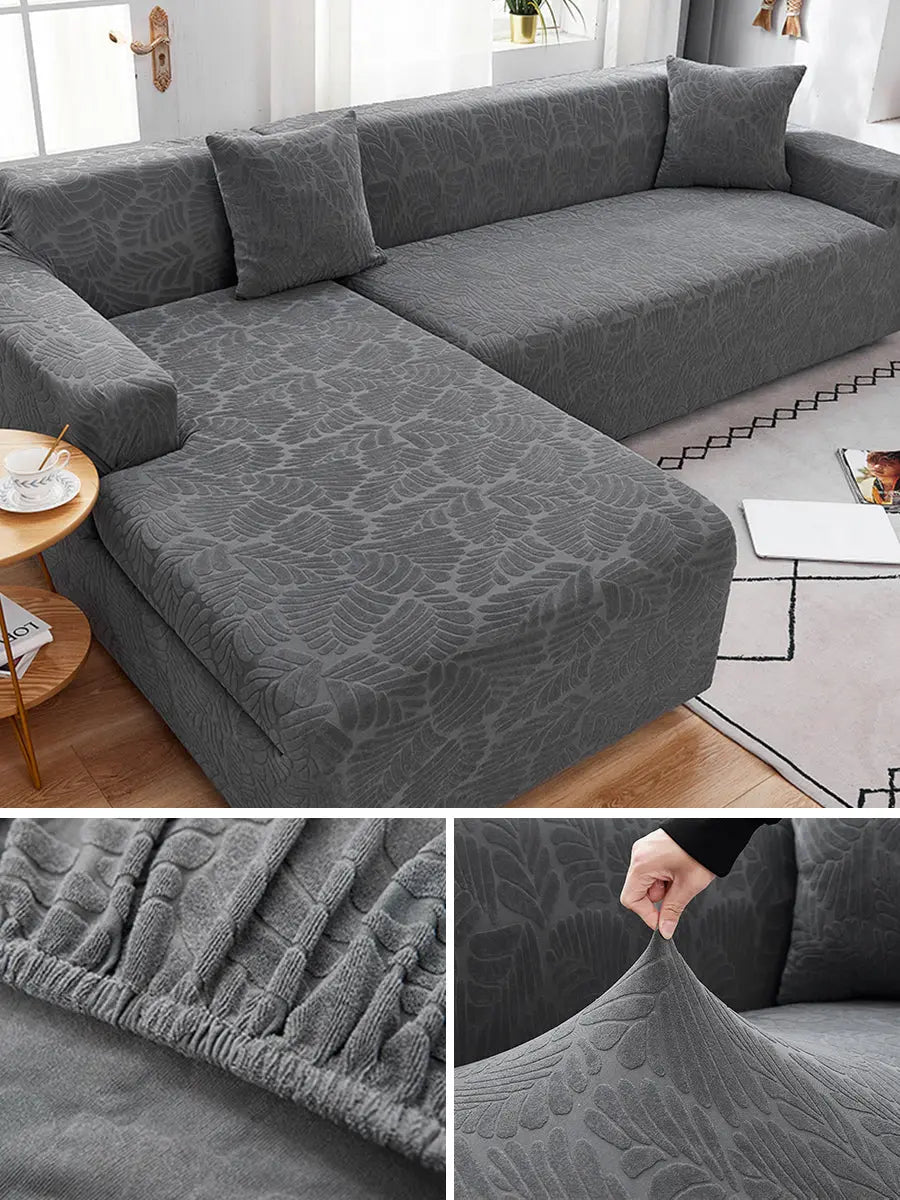 Corner Sofa Cover Stretchable AURELIA Style L-In