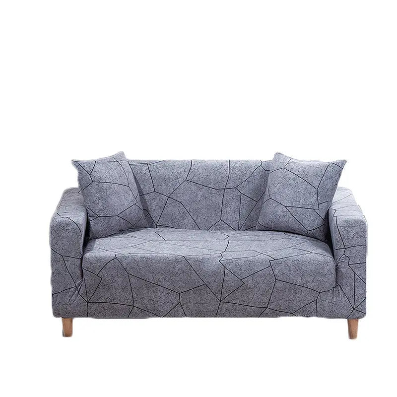 Corner Sofa Cover Stretchable Brushed Élanza Grey-190to230cm