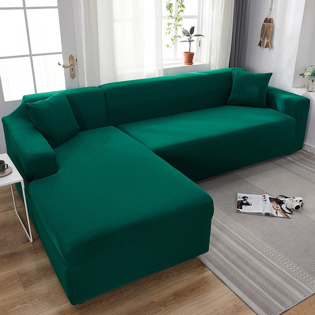 Corner Sofa Cover Stretchable Elastia Green-90TO140CM