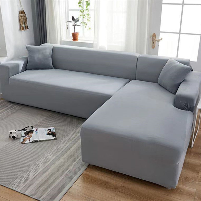 Corner Sofa Cover Stretchable Elastia Grey-145to185 Grey
