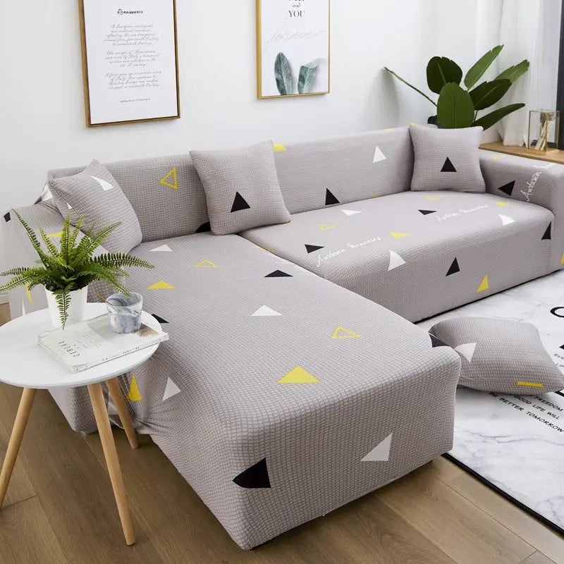 Corner Sofa Cover Stretchable Elivane 2 color-Four people