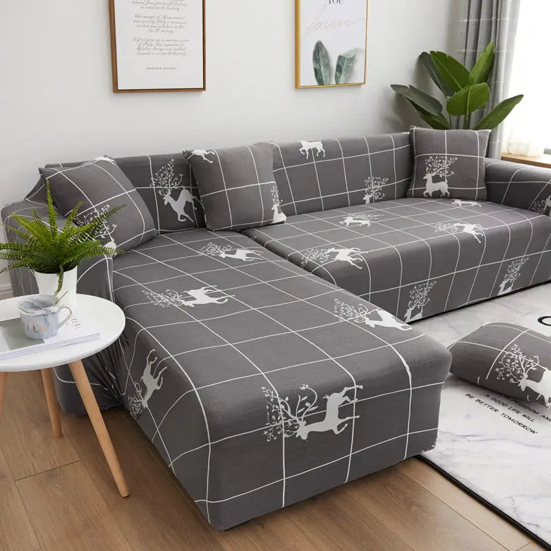 Corner Sofa Cover Stretchable Elivane 3 color-Double