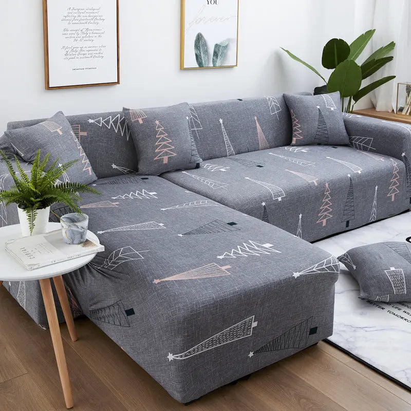 Corner Sofa Cover Stretchable Elivane 6 color-Four people