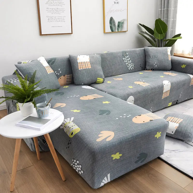 Corner Sofa Cover Stretchable Elivane 9 color-Double