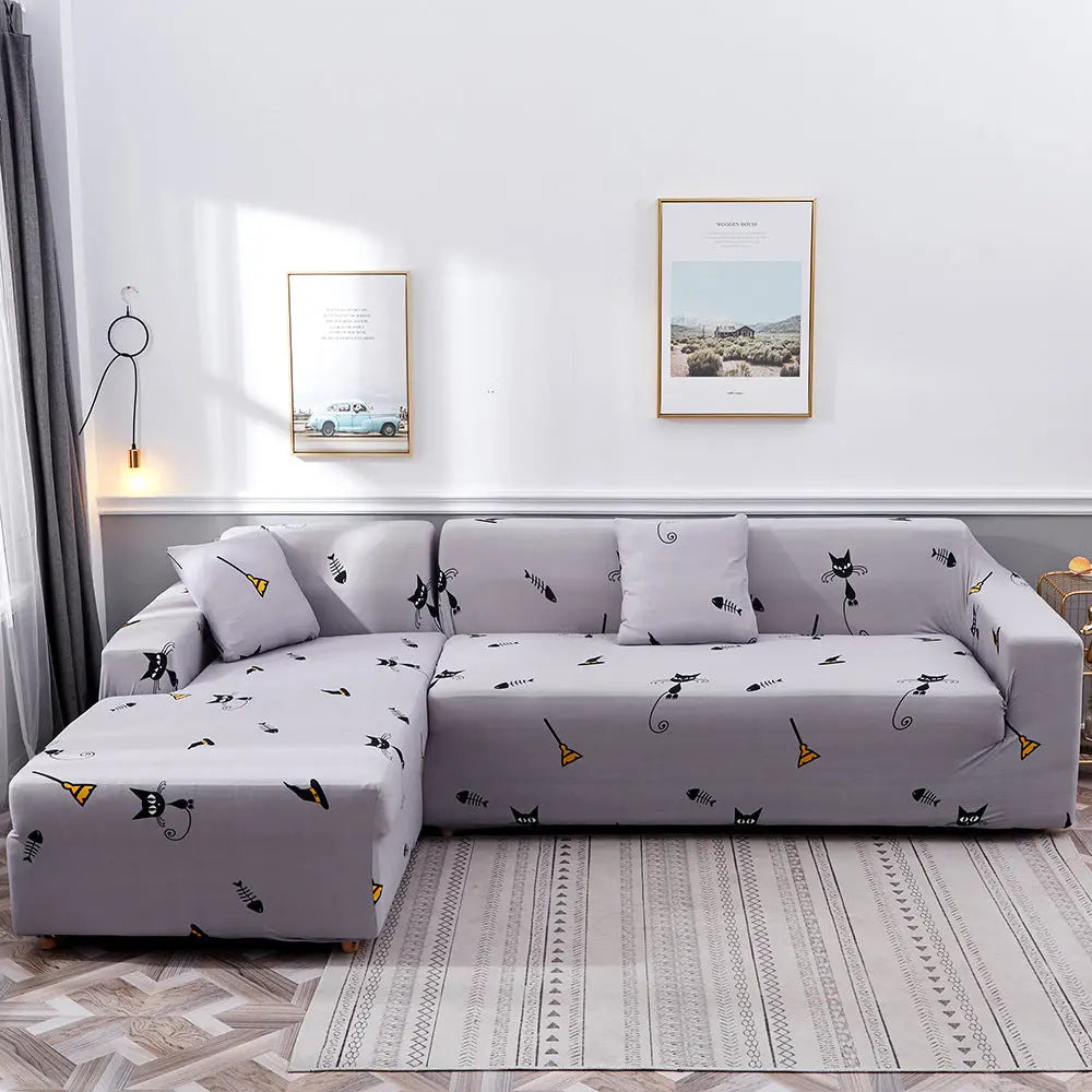 Corner Sofa Cover Stretchable Geo VIONNE C-235 300