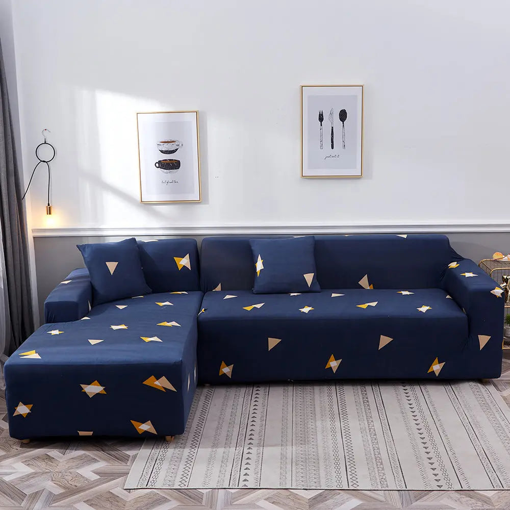 Corner Sofa Cover Stretchable Geo VIONNE D-235 300