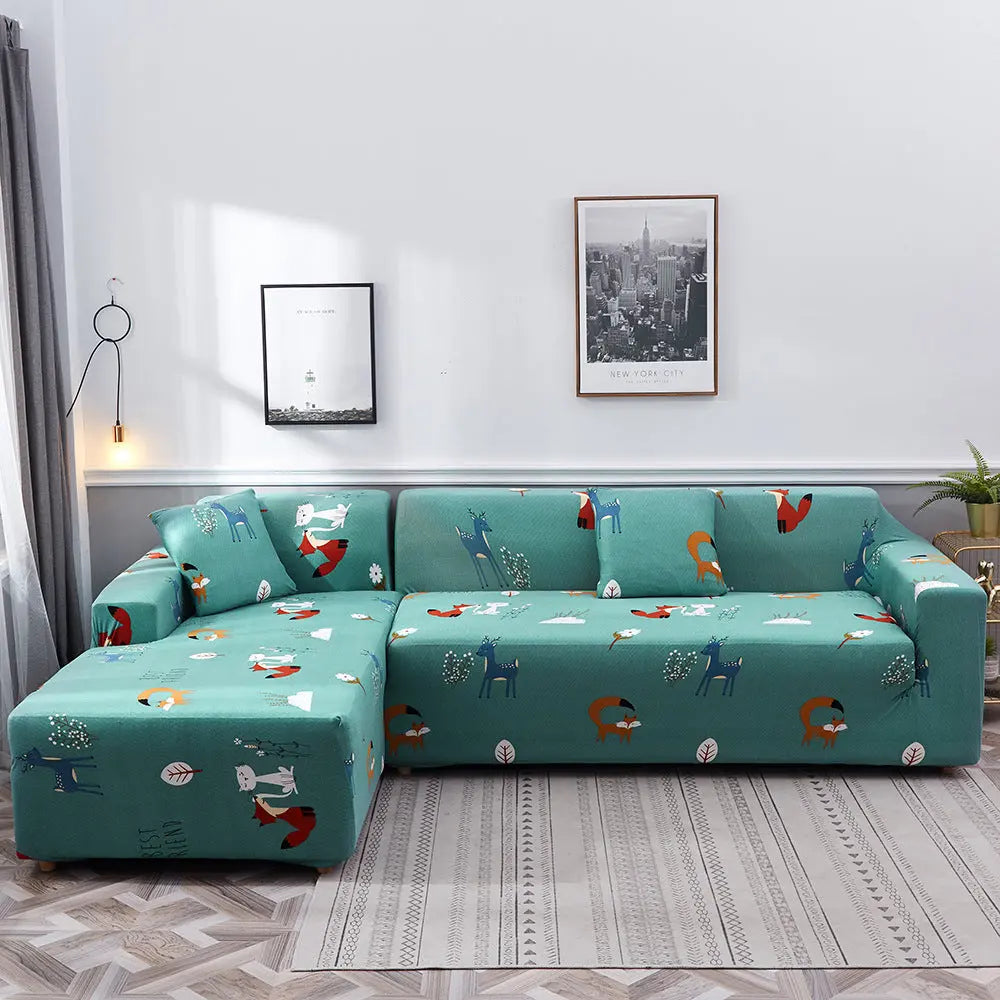 Corner Sofa Cover Stretchable Geo VIONNE G-90 140