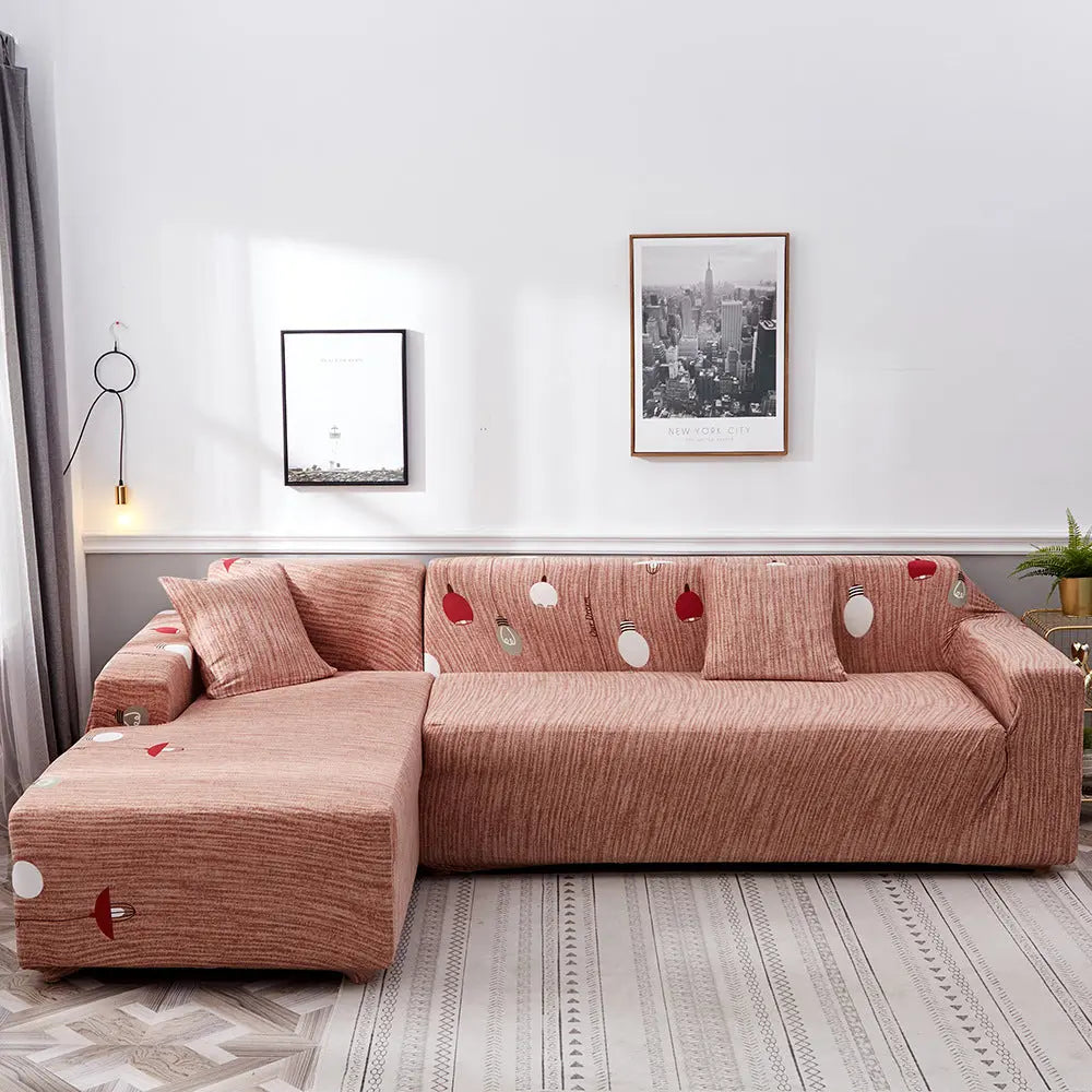 Corner Sofa Cover Stretchable Geo VIONNE H-90 140