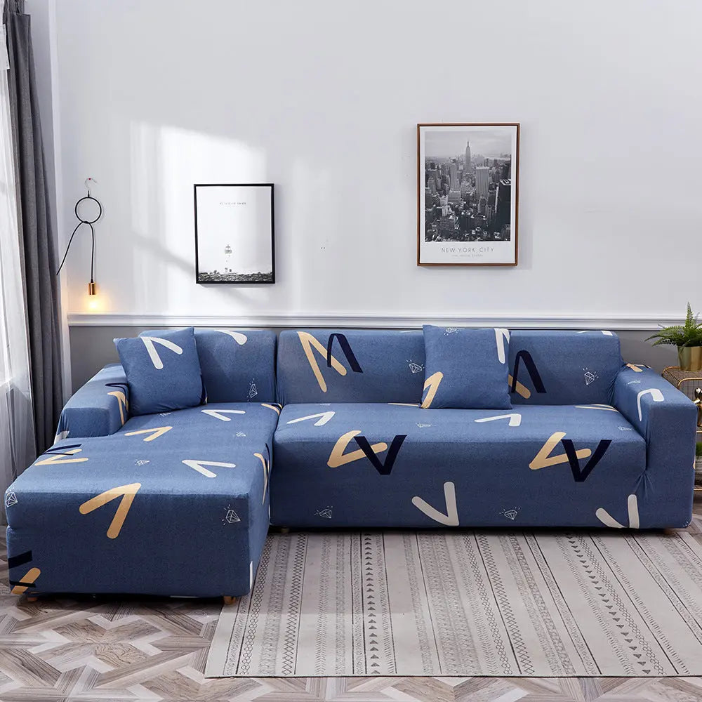 Corner Sofa Cover Stretchable Geo VIONNE J-235 300