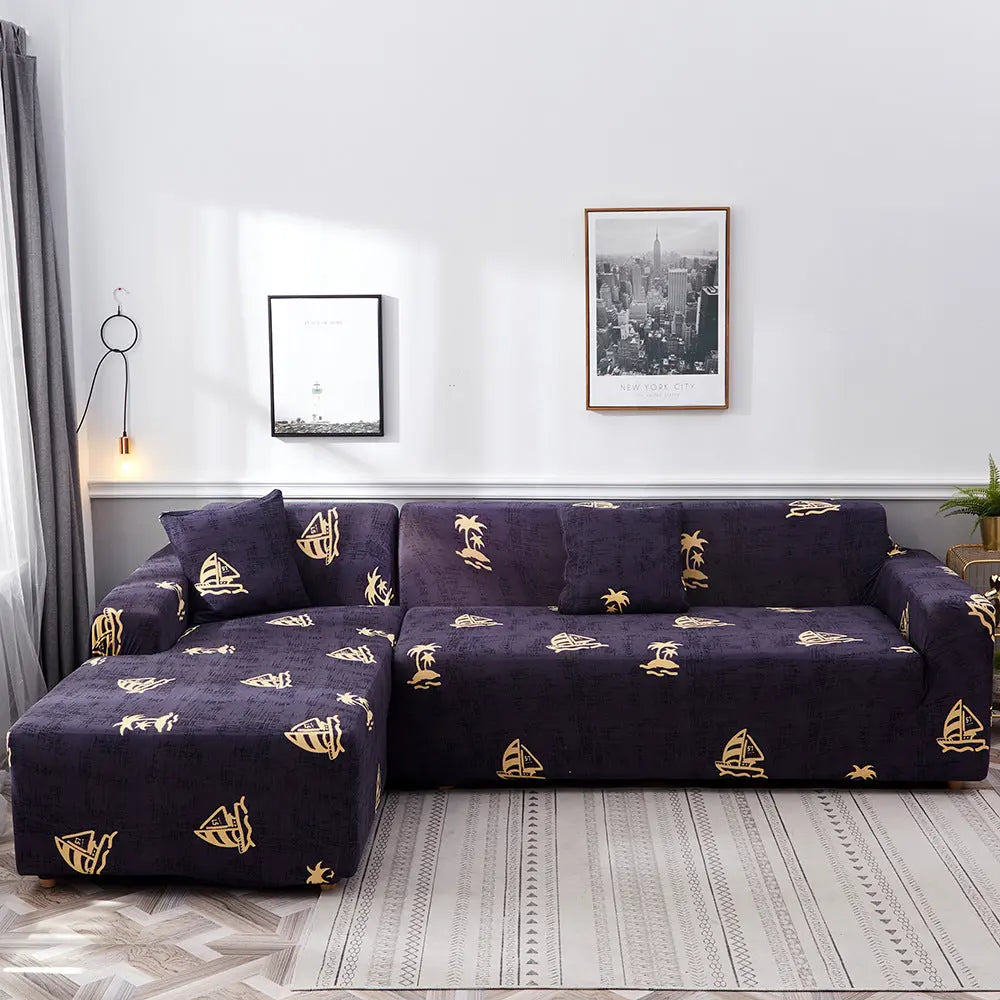 Corner Sofa Cover Stretchable Geo VIONNE K-145 185