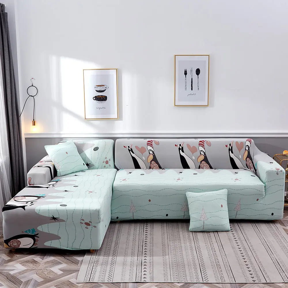 Corner Sofa Cover Stretchable Geo VIONNE L-90 140