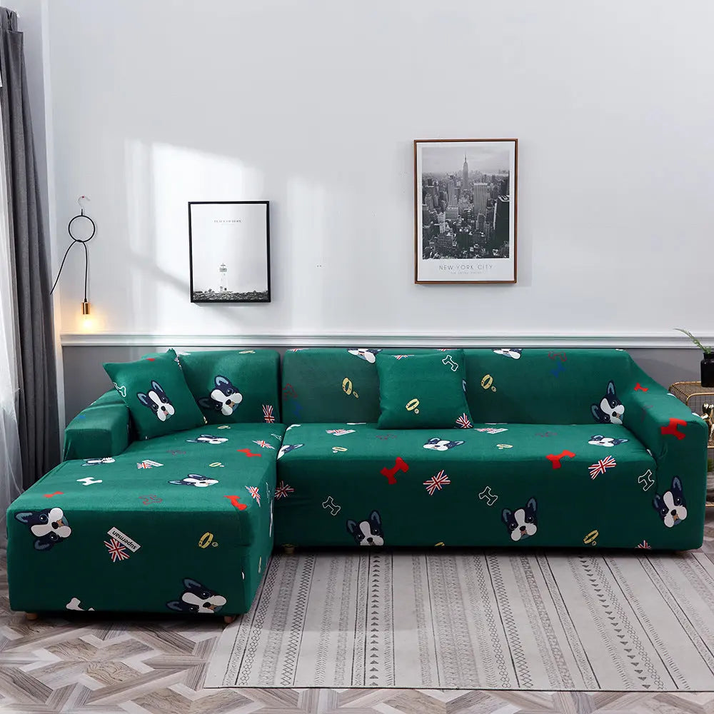 Corner Sofa Cover Stretchable Geo VIONNE M-235 300